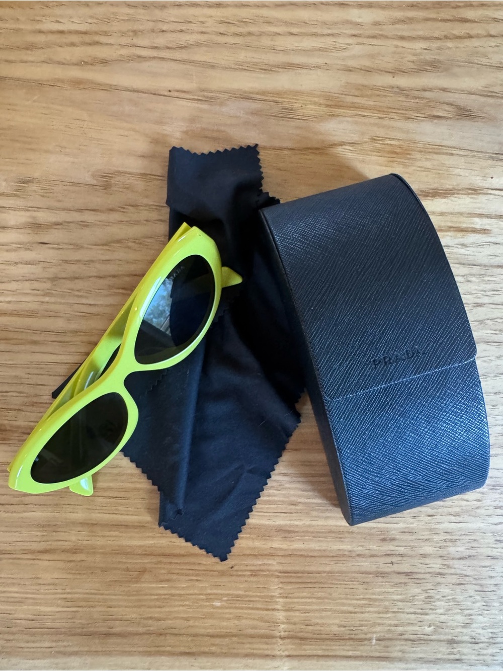 Prada Sunglasses in Lime Green with Black Case